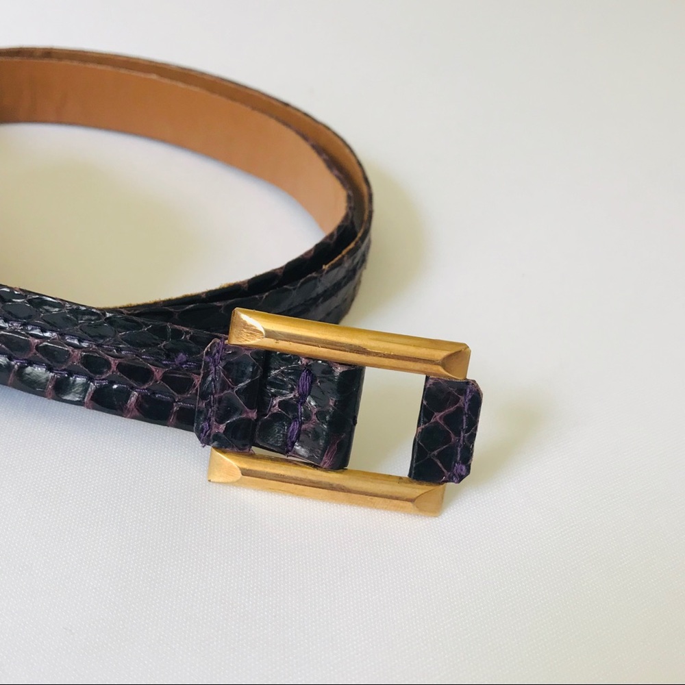 Vintage Genuine Purple Snakeskin Belt